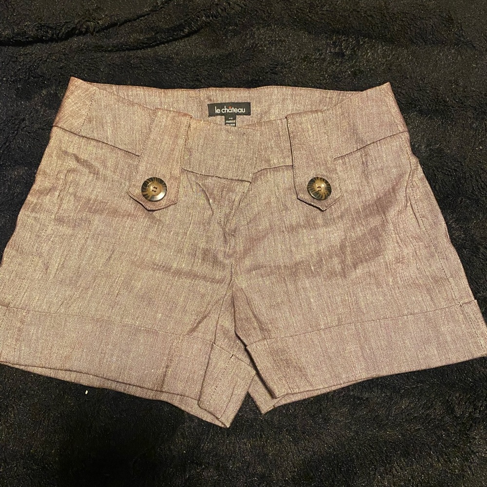 Le Chateau Women's High Waist Brown Shorts